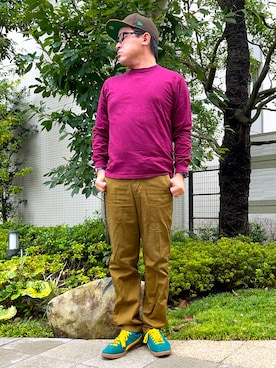 「Wrangler（ラングラー）のアイテム」を使った、melOnさん（メンズ・173cm）の秋コーディネート