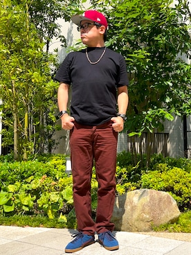 「Wrangler（ラングラー）のアイテム」を使った、melOnさん（メンズ・173cm）の夏コーディネート