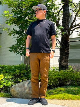 「Wrangler（ラングラー）のアイテム」を使った、melOnさん（メンズ・173cm）の夏コーディネート
