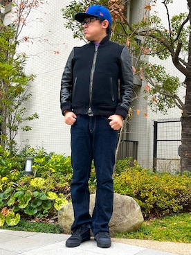 「スタジャン」｜melOnさん（メンズ・173cm）の冬コーディネート