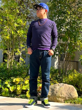 「アイテム（腕時計）」を使った、melOnさん（メンズ・173cm）の秋コーディネート