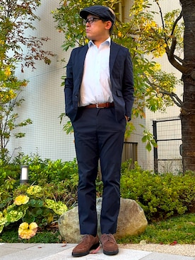 「アイテム（腕時計）」を使った、melOnさん（メンズ・173cm）の冬コーディネート