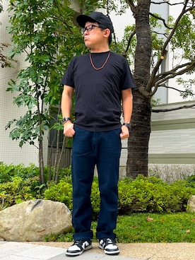「アイテム（デジタル腕時計）」を使った、melOnさん（メンズ・173cm）の秋コーディネート