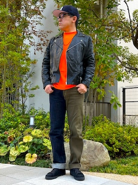 「アイテム（腕時計）」を使った、melOnさん（メンズ・173cm）の秋コーディネート