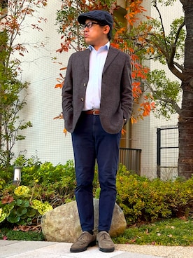 「アイテム（アナログ腕時計）」を使った、melOnさん（メンズ・173cm・40代）の冬コーディネート