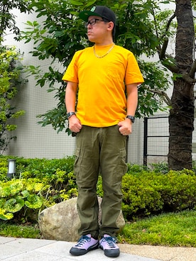 「PUMA(プーマ)のアイテム」を使った、melOnさん(メンズ・173cm)の夏コーディネート