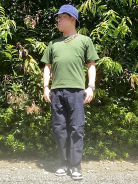 「SunKu（サンク）のアイテム（アクセサリー）」を使った、melOnさん（メンズ・173cm）の夏コーディネート