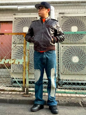 「アイテム（腕時計）」を使った、melOnさん（メンズ・173cm）の冬コーディネート