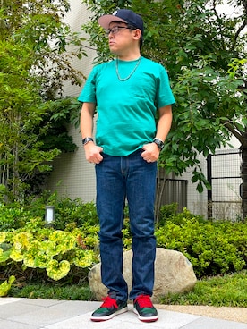 「アイテム（腕時計）」を使った、melOnさん（メンズ・173cm）の秋コーディネート