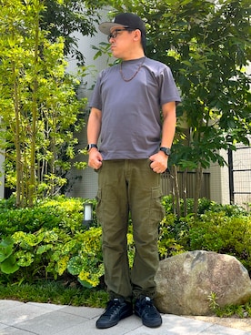 「Wrangler（ラングラー）のアイテム」を使った、melOnさん（メンズ・173cm）の夏コーディネート