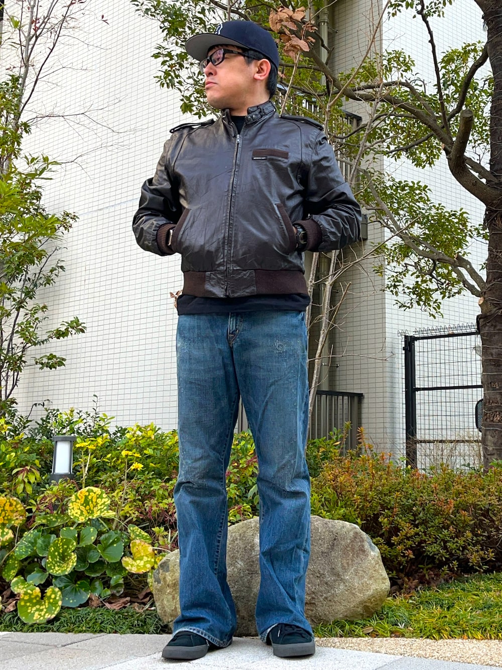 members only 本革 レザージャケット 短丈 裏地総柄 黒 【公式通販】
