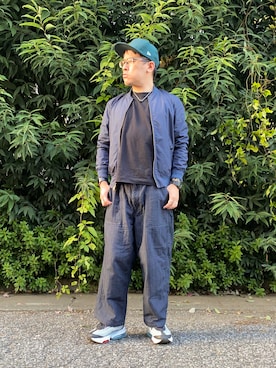 「アイテム（ブルゾン）」を使った、melOnさん（メンズ・173cm）の秋コーディネート