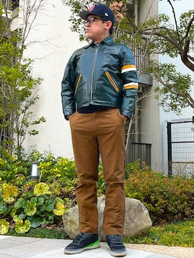 「スタジャン」｜melOnさん（メンズ・173cm）の冬コーディネート