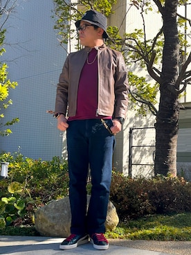 「アイテム（腕時計）」を使った、melOnさん（メンズ・173cm）の春コーディネート