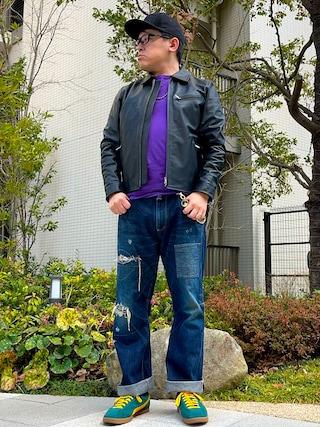 Wrangler（ラングラー）の「Wrangler/ラングラー 日本製 型押し レザー