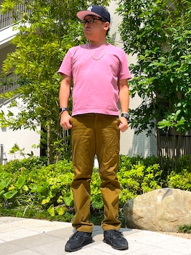 「アイテム（デジタル腕時計）」を使った、melOnさん（メンズ・173cm）の夏コーディネート