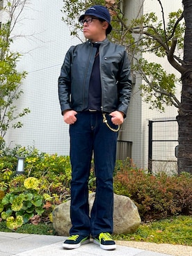 「CREAM SODA（クリームソーダ）のアイテム」を使った、melOnさん（メンズ・173cm）の春コーディネート