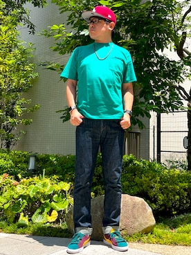 「Levi's Made & Crafted（リーバイスメイドアンドクラフテッド）のアイテム」を使った、melOnさん（メンズ・173cm）の夏コーディネート