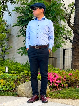 「GLOBAL WORK（グローバルワーク）のアイテム」を使った、melOnさん（メンズ・173cm）の夏コーディネート