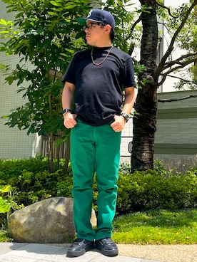 「Wrangler（ラングラー）のアイテム」を使った、melOnさん（メンズ・173cm）の夏コーディネート