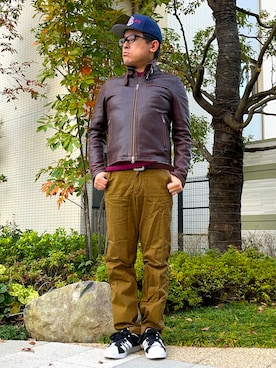 「アイテム（リング）」を使った、melOnさん（メンズ・173cm・40代）の秋コーディネート