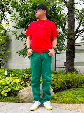 「Wrangler（ラングラー）のアイテム」を使った、melOnさん（メンズ・173cm）の夏コーディネート