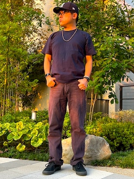 「TonyTaizsun（トニータイズサン）のアイテム（アクセサリー）」を使った、melOnさん（メンズ・173cm）の夏コーディネート