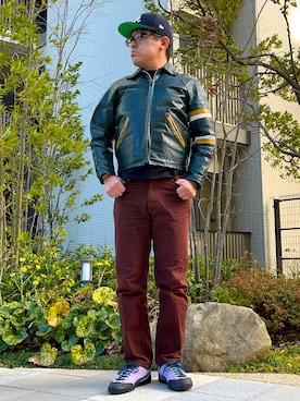 「United Athle（ユナイテッドアスレ）のアイテム」を使った、melOnさん（メンズ・173cm）の春コーディネート