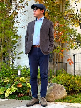 「アイテム（トップス）」を使った、melOnさん（メンズ・173cm・40代）の冬コーディネート