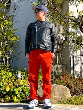 「アイテム（リング）」を使った、melOnさん（メンズ・173cm）の春コーディネート