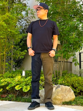 「アイテム（リング）」を使った、melOnさん（メンズ・173cm）の夏コーディネート