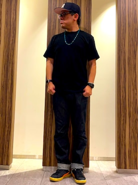 「Wrangler（ラングラー）のアイテム」を使った、melOnさん（メンズ・173cm）の夏コーディネート