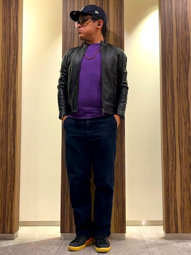 「アイテム（デジタル腕時計）」を使った、melOnさん（メンズ・173cm）の秋コーディネート