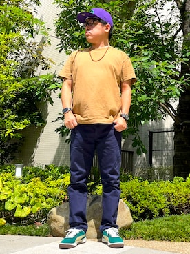 「アイテム（リング）」を使った、melOnさん（メンズ・173cm）の夏コーディネート