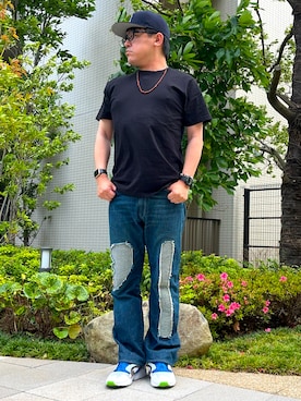 「アイテム（デジタル腕時計）」を使った、melOnさん（メンズ・173cm）の夏コーディネート