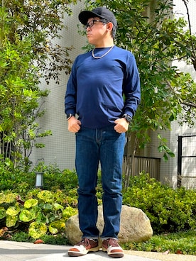 「アイテム（帽子）」を使った、melOnさん（メンズ・173cm）の秋コーディネート