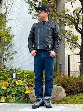 「HANES（ヘインズ）のアイテム」を使った、melOnさん（メンズ・173cm）の春コーディネート