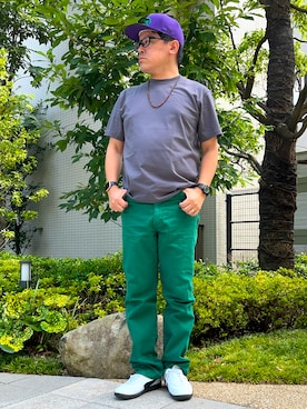 「PUMA(プーマ)のアイテム」を使った、melOnさん(メンズ・173cm)の夏コーディネート