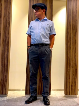 「アイテム（ビジネスシャツ）」を使った、melOnさん（メンズ・173cm・40代）の秋コーディネート
