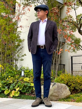 「アイテム（アナログ腕時計）」を使った、melOnさん（メンズ・173cm・40代）の冬コーディネート