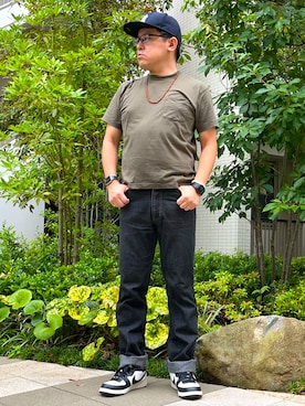 「アイテム（キーケース/キーアクセサリー）」を使った、melOnさん（メンズ・173cm）の秋コーディネート