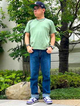 「アイテム（ネックレス）」を使った、melOnさん（メンズ・173cm・40代）の夏コーディネート