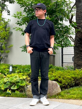 「amp japan（アンプジャパン）のアイテム（リング）」を使った、melOnさん（メンズ・173cm）の夏コーディネート