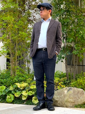 「アイテム（リング）」を使った、melOnさん（メンズ・173cm）の秋コーディネート