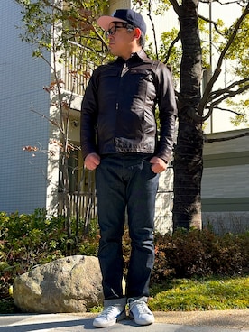 「amp japan（アンプジャパン）のアイテム」を使った、melOnさん（メンズ・173cm）の春コーディネート