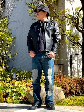 「HANES（ヘインズ）のアイテム」を使った、melOnさん（メンズ・173cm）の春コーディネート