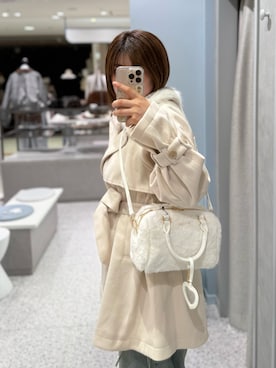 「アイテム（ステンカラーコート）」を使った、akiさん（レディース・160cm）の秋コーディネート