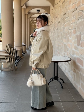 「OLIVE des OLIVE（オリーブデオリーブ）のアイテム（デニムパンツ）」を使った、akiさん（レディース・160cm）の秋コーディネート