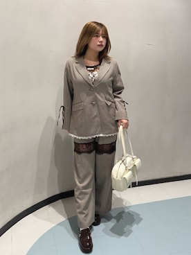 「アイテム（ローファー）」を使った、akiさん（レディース・160cm）の夏コーディネート