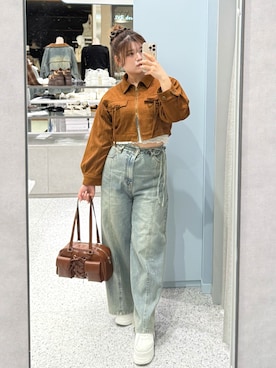 「アイテム（ブルゾン）」を使った、akiさん（レディース・160cm・20代）の秋コーディネート